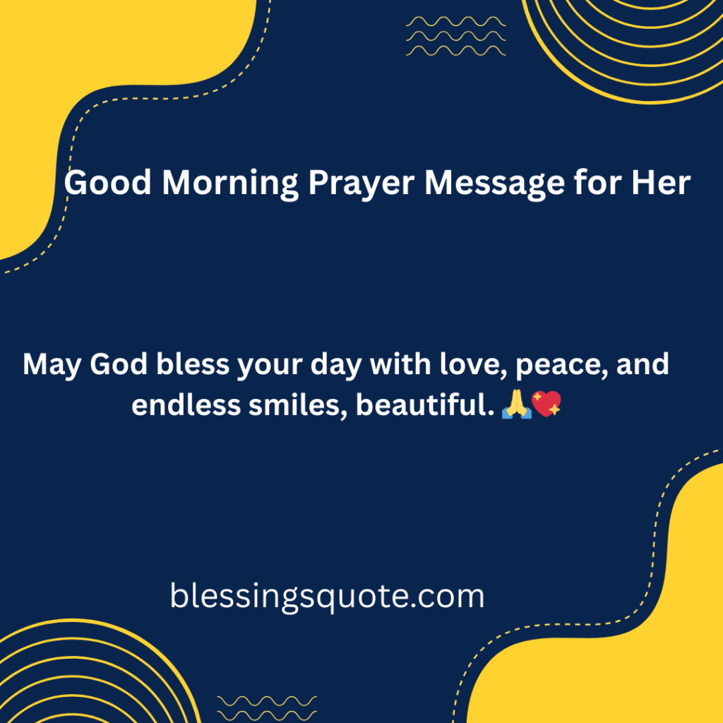 Good Morning Prayer Message for Her