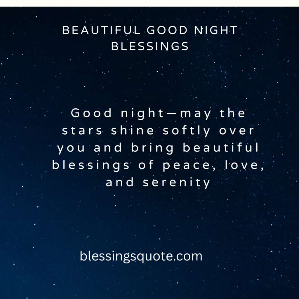Beautiful Good Night Blessings