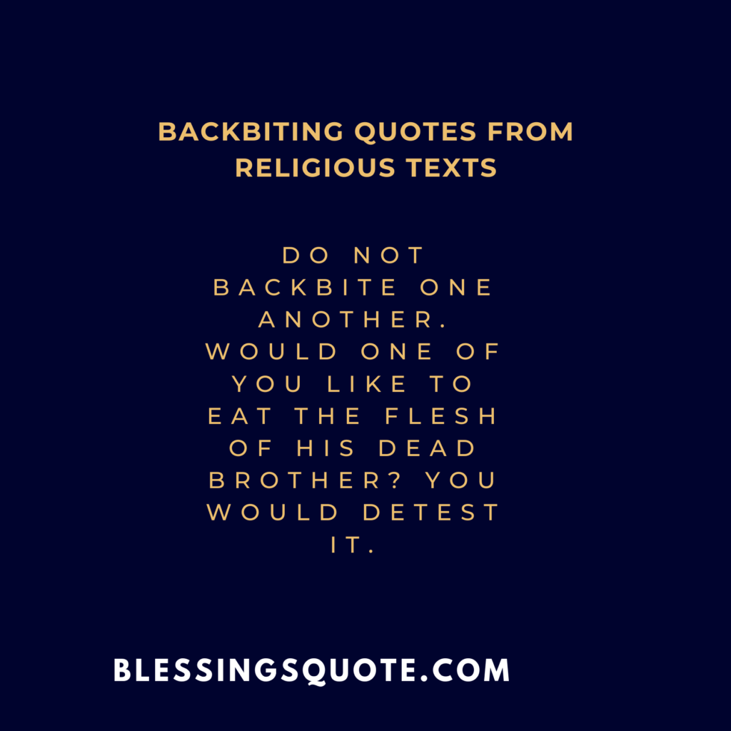 Famous Backbiting Quotes to Reflect On