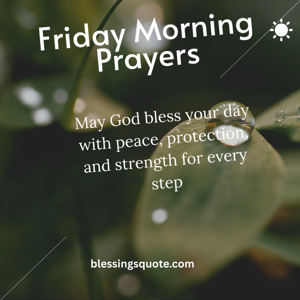 Friday Morning Prayers