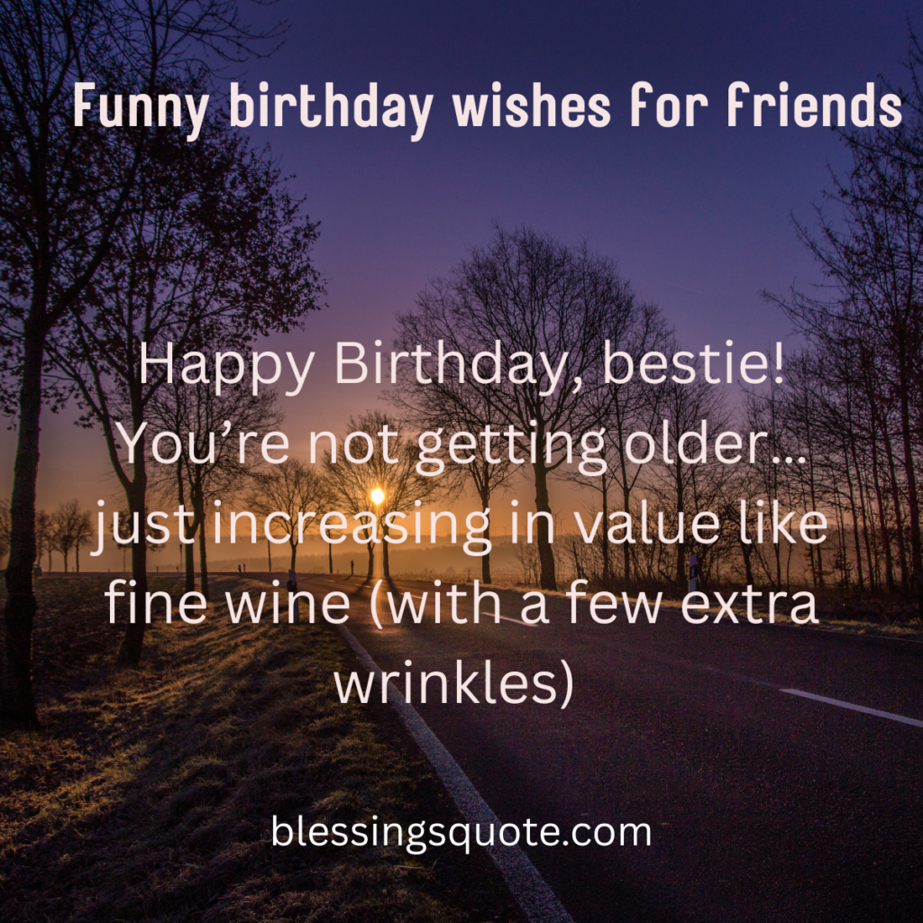 Funny birthday wishes for friends