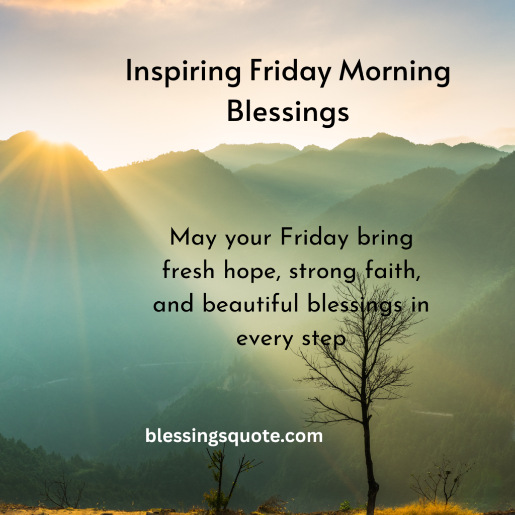 Inspiring Friday Morning Blessings