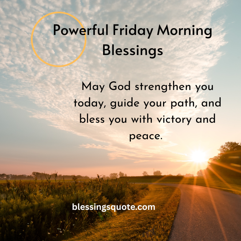 Powerful Friday Morning Blessings