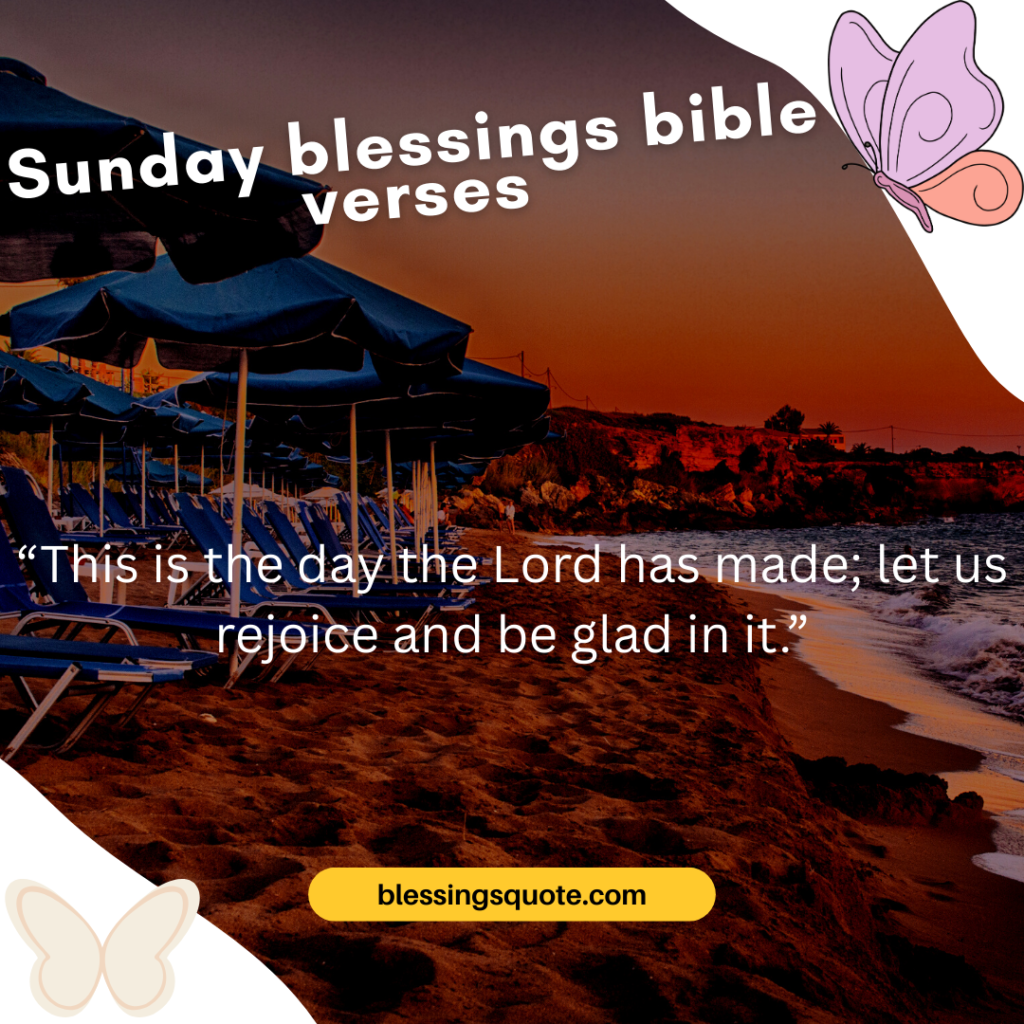 Sunday blessings bible verses