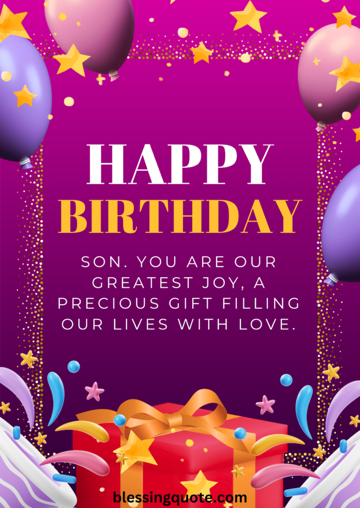 For a Son: A Precious Gift 