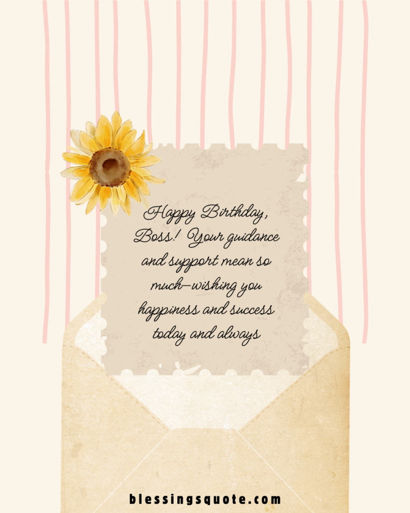 Short Heart Touching Birthday Wishes for Boss 