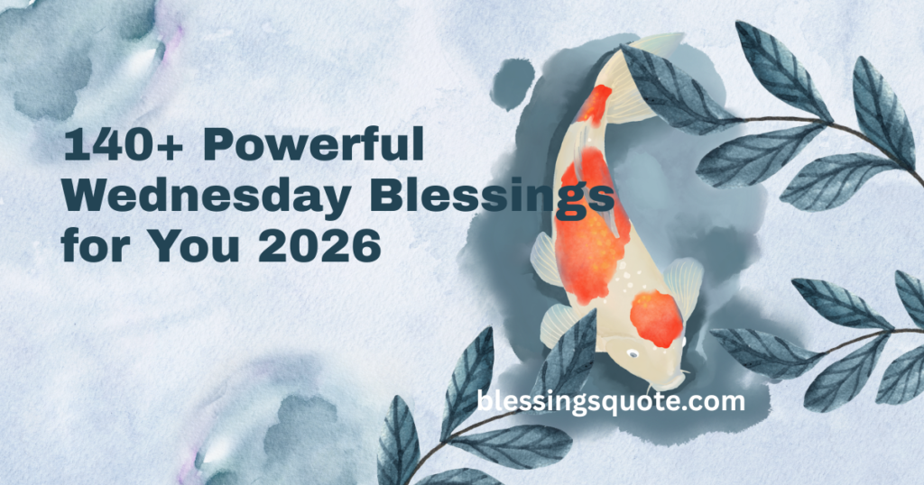 140 powerful wednesday blessings for you 2026 with koi fish illustration