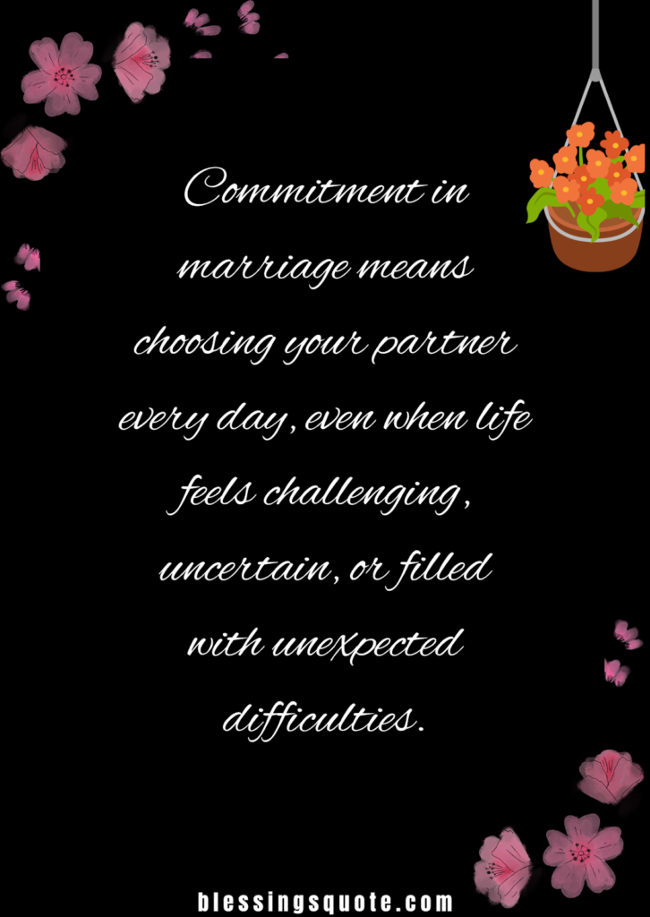 Wisdom on marriage and commitment 
