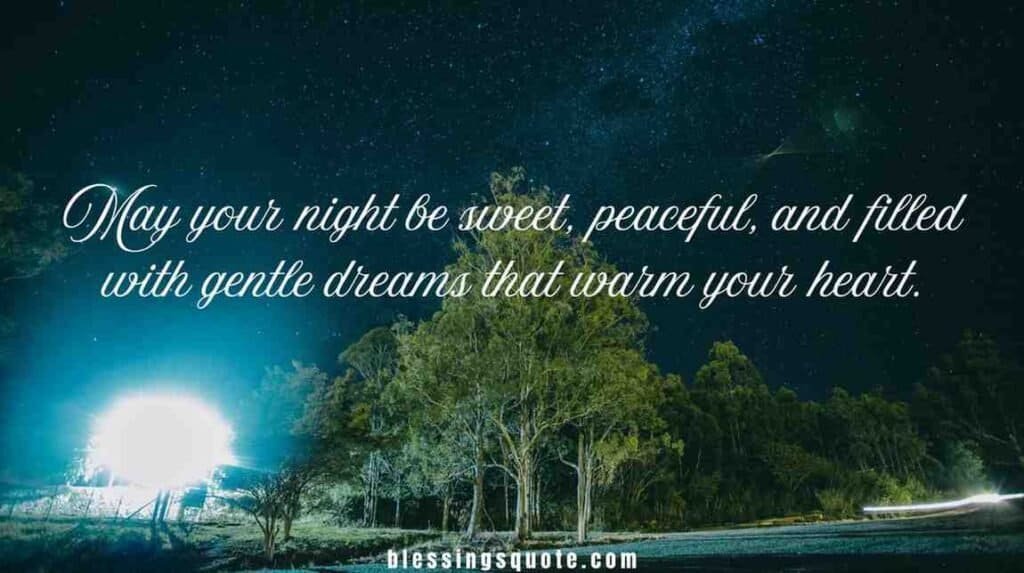 Sweet Good Night Wishes and Blessings