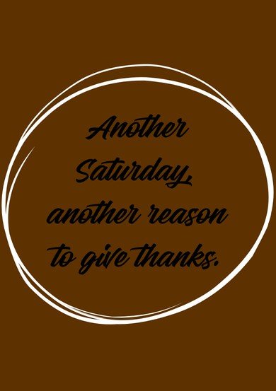 African American Saturday Blessings
