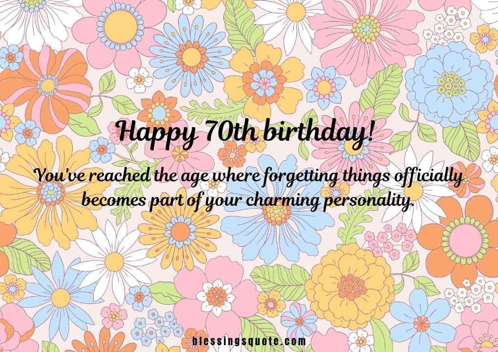 70th Birthday Wishes