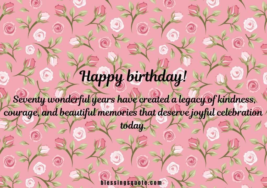 70th Birthday Wishes