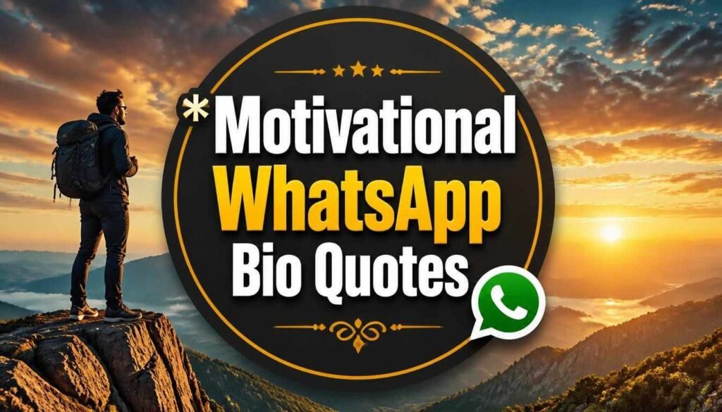 Motivational WhatsApp Bio Quotes