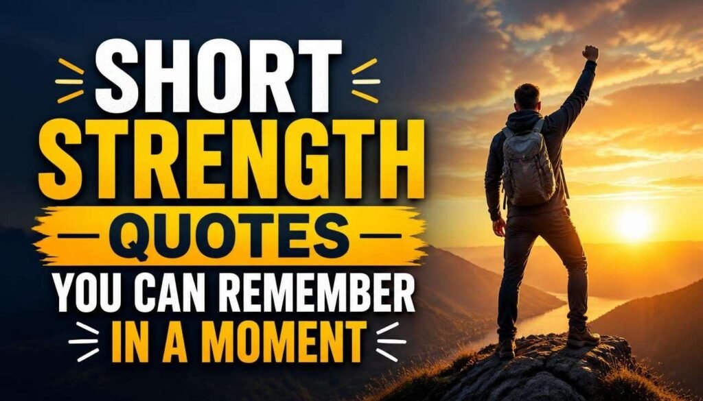 Short Strength Quotes You Can Remember in a Moment
