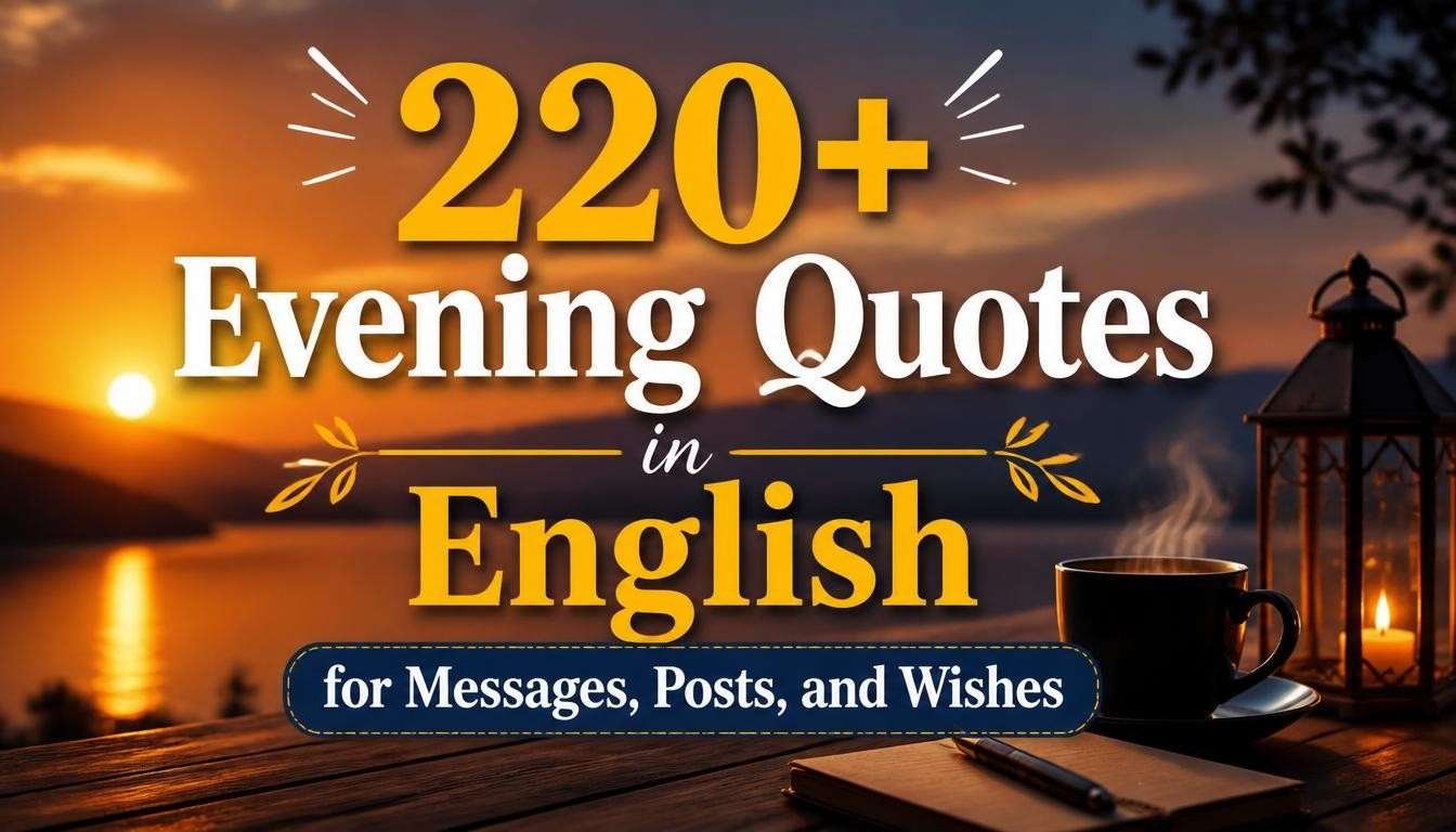 220+ Evening Quotes in English for Messages, Posts, and Wishes 