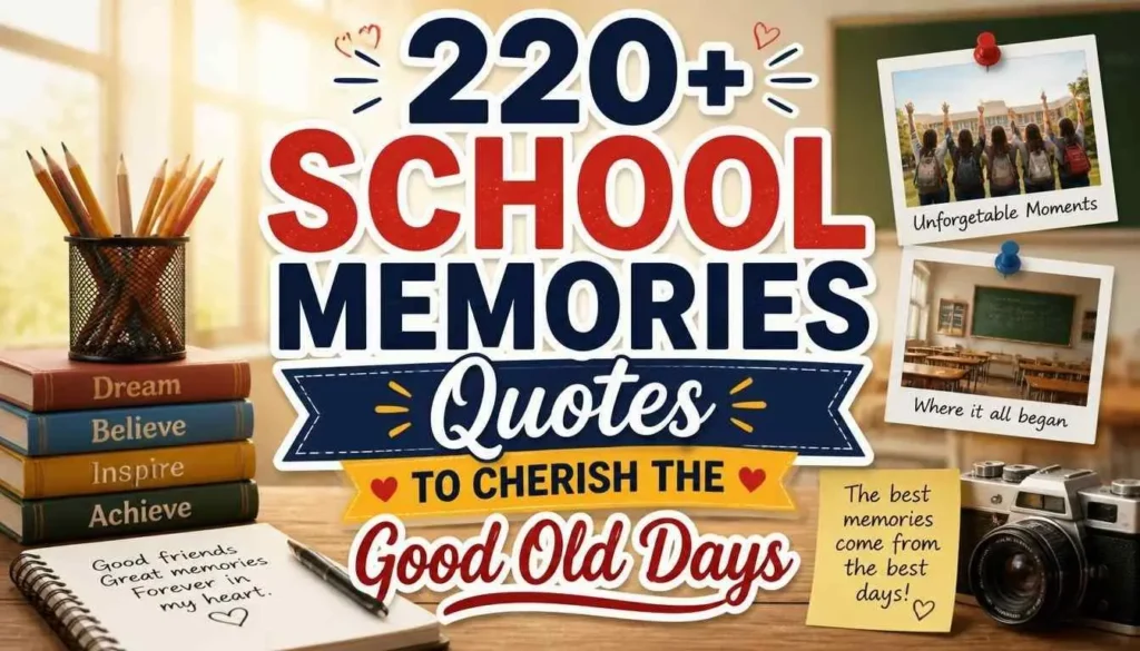 220+ School Memories Quotes to Cherish the Good Old Days