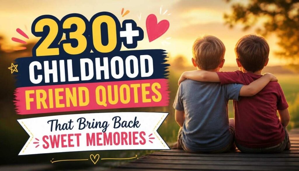 230+ Childhood Friend Quotes That Bring Back Sweet Memories