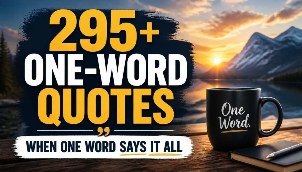 295+ One-Word Quotes When One Word Says It All