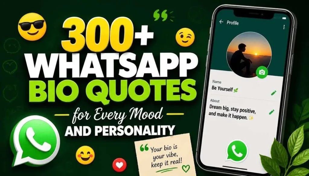 300+ WhatsApp Bio Quotes for Every Mood and Personality 