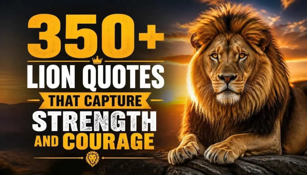 350+ Lion Quotes That Capture Strength and Courage