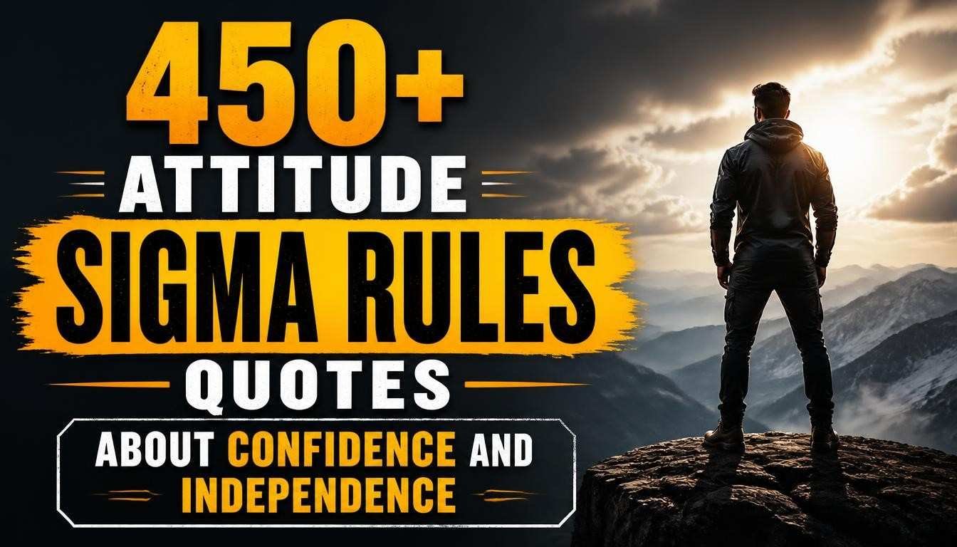 450+ Attitude Sigma Rules Quotes About Confidence and Independence