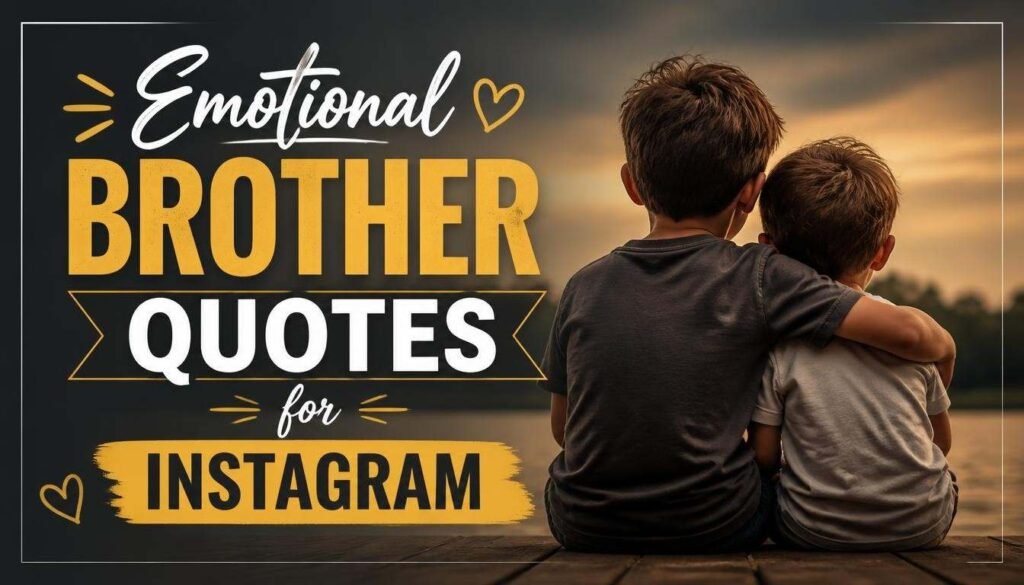 Emotional Brother Quotes for Instagram