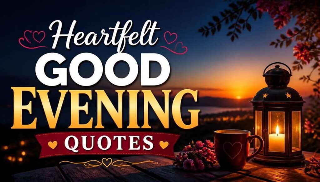 Heartfelt Good Evening Quotes