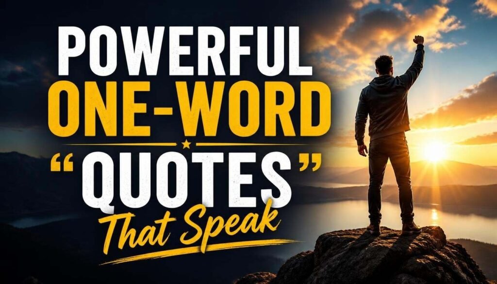 Powerful One-Word Quotes That Speak