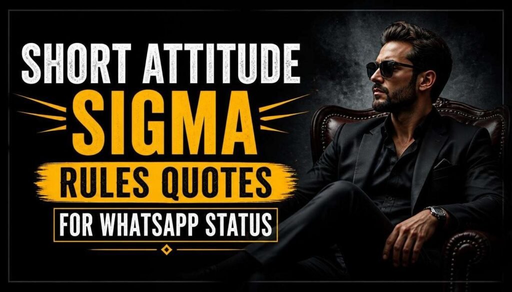 Short Attitude Sigma Rules Quotes for WhatsApp Status