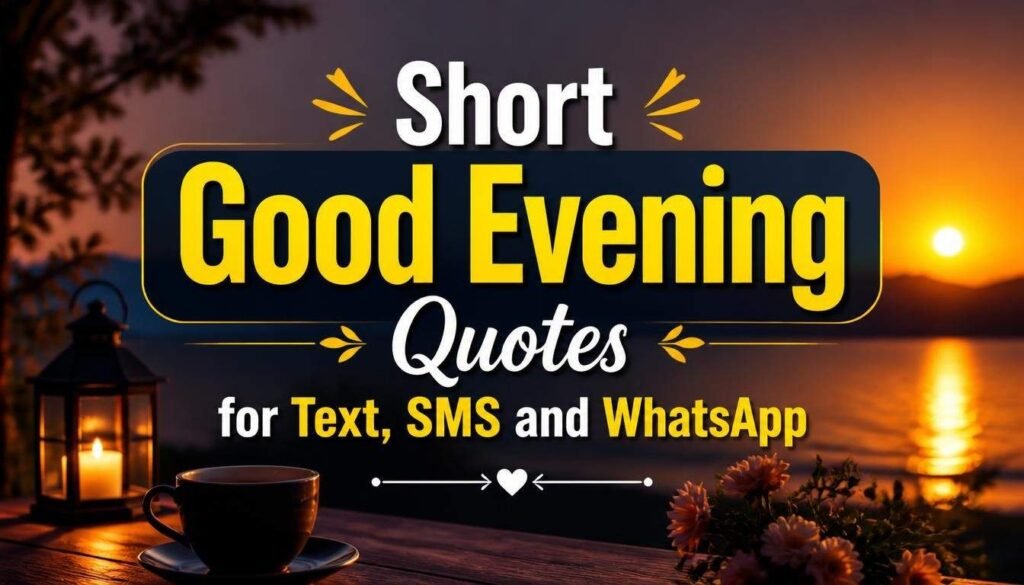 Short Good Evening Quotes for Text, SMS and WhatsApp